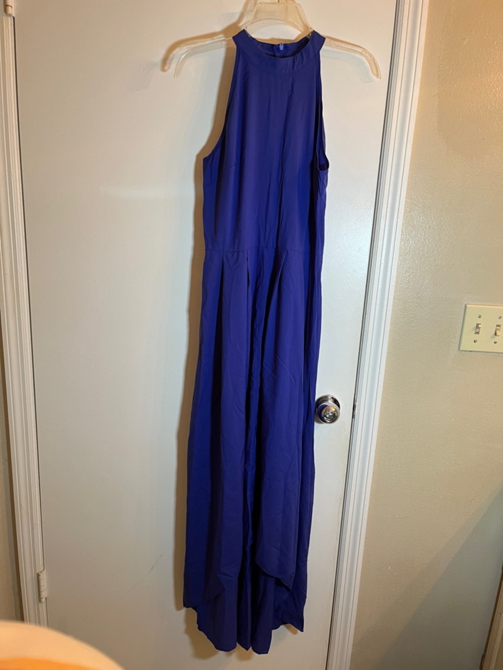 Asymmetrical Sleeveless Maxi Dress in Royal Blue